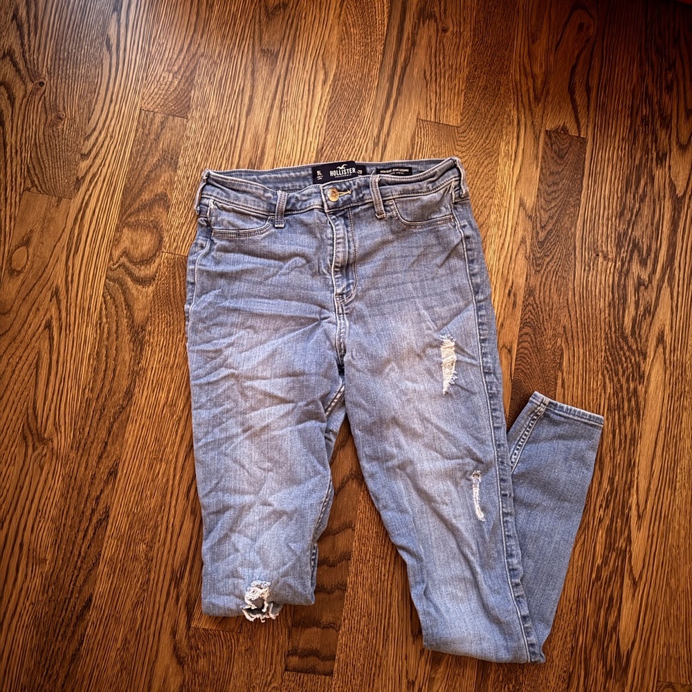 Hollister Light Blue Distressed Skinny Jeans